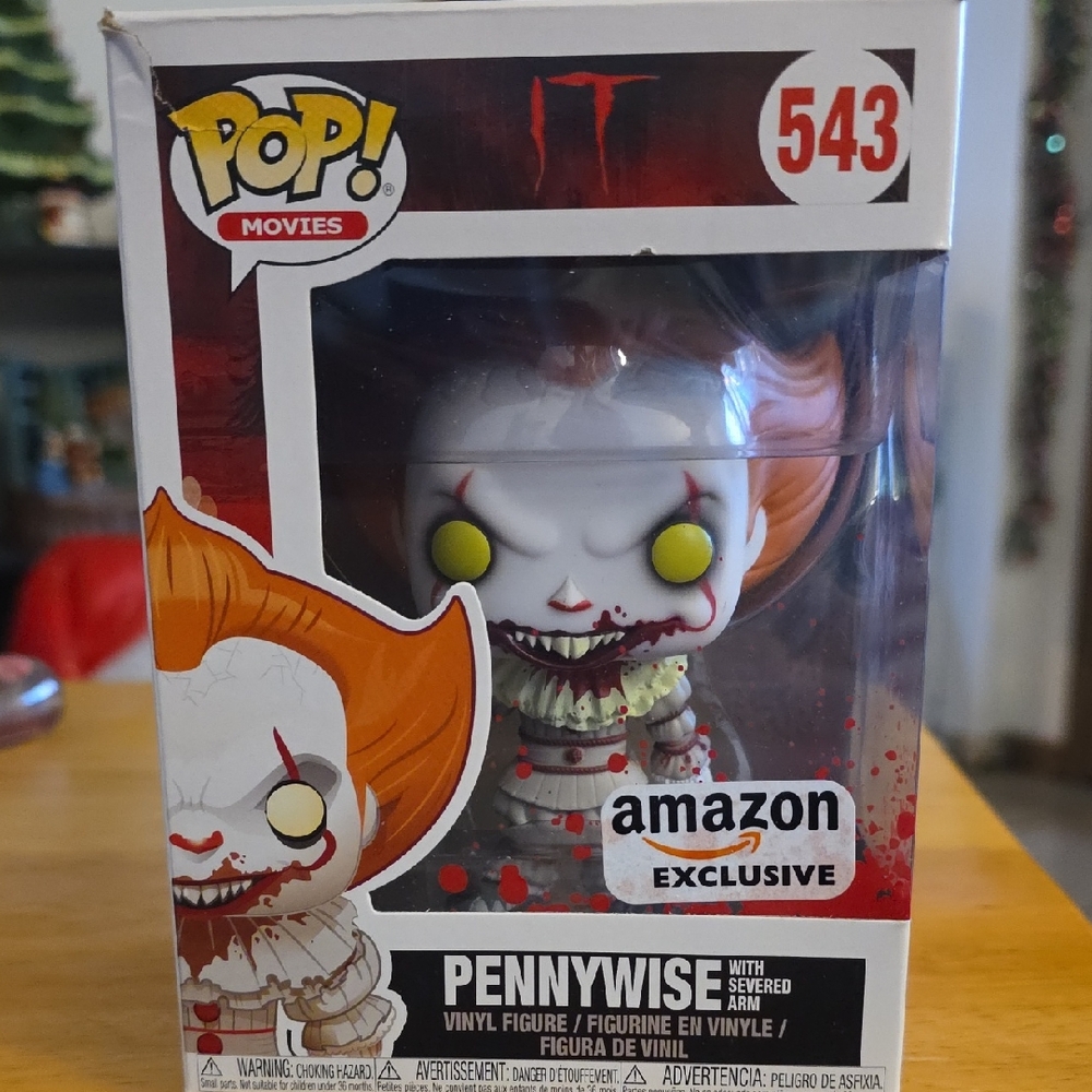 Funko Pop IT Figure with Orange Hair and White Face